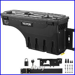 VEVOR Truck Bed Storage Box, Lockable Lid, Waterproof ABS Wheel Well Tool Box 6