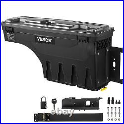 VEVOR Truck Bed Storage Box, Lockable Lid, Waterproof ABS Wheel Well Tool Box 6