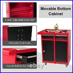 VILOBOS 2in1 Utility Rolling Tool Chest Storage Cabinet Cart Workbench 5 Drawers