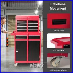 VILOBOS 2in1 Utility Rolling Tool Chest Storage Cabinet Cart Workbench 5 Drawers