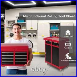 VILOBOS 2in1 Utility Rolling Tool Chest Storage Cabinet Cart Workbench 5 Drawers