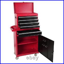 VILOBOS 2in1 Utility Rolling Tool Chest Storage Cabinet Cart Workbench 5 Drawers