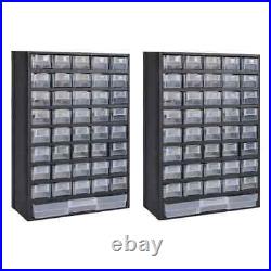 VidaXL 41-Drawer Storage Cabinet Tool Box 2 pcs Plastic