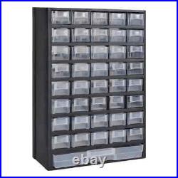 VidaXL 41-Drawer Storage Cabinet Tool Box 2 pcs Plastic New