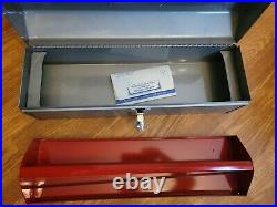 Vintage NEW SEARS Craftsman HIP ROOF Tombstone Tool Box With Red Tray 65161 1980s