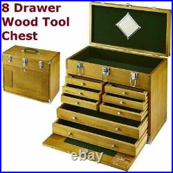 WINCHESTER 8 DRAWER HARDWOOD Tool Box Chest Cabinet Storage Hobby Box