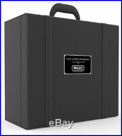 Wahl Complete Black Faux Leather Tool Box Storage Travel Barber Carry Case