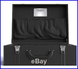 Wahl Complete Black Faux Leather Tool Box Storage Travel Barber Carry Case
