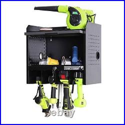 Wall Mounted Drill Storage Steel Box Drill Charging Station Power Drill Storage