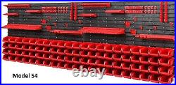 Wall Mounted Tool Peg Board Set Garage Storage Bins Workshop Rack Shed Organiser