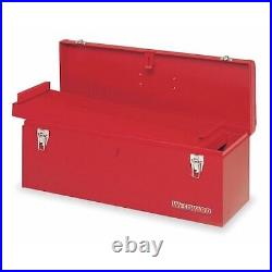 Westward 10J162 Westward Tool Box, Steel, Red, 24 In W X 8 In D X 9 In H