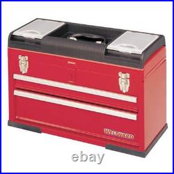 Westward 10J165 Westward Tool Box, Steel, Red, 20-1/2 In W X 8-1/2 In D X 14 In