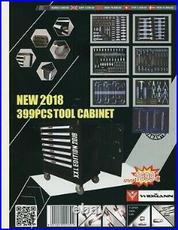 Widmann XXL Edition Tool Box With Tools Brand New 7 Drawer /keys 399 Piece