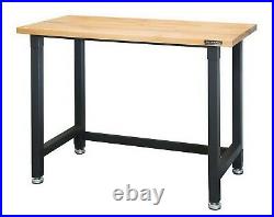 Work Bench Steel Frame Workbench Top 4' Hardwood Table Top 800 lb Capacity