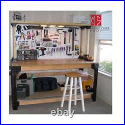 Workbench Garage Shop Work Table Shelves Legs DIY Lumber & Tools Not Included