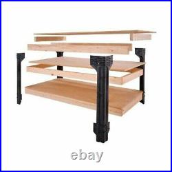 Workbench Garage Shop Work Table Shelves Legs DIY Lumber & Tools Not Included
