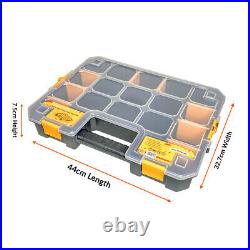 WrightFits Essential Tool Box Organiser Stackable Screw Storage Case Box 400