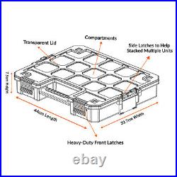 WrightFits Essential Tool Box Organiser Stackable Screw Storage Case Box 400