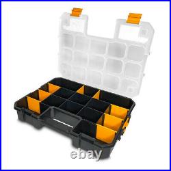 WrightFits Essential Tool Box Organiser Stackable Screw Storage Case Box 400