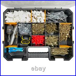 WrightFits Essential Tool Box Organiser Stackable Screw Storage Case Box 400