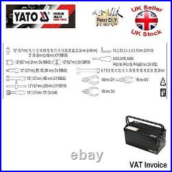 Yato Professional 62 pcs 1/2 Ratchet Socket Set Tools Box Case Toolbox YT-3895