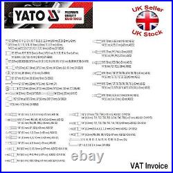 Yato Ratchet Socket Set 1/2 1/4 3/8 Tools Toolbox YT-38841 + YT-7220 -217 PCS