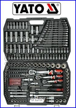 Yato Ratchet Socket Set 216 pcs 1/2 1/4 3/8 Hand Tools Toolbox Driver YT-38841
